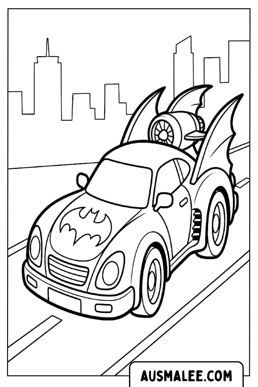 Coloriages Batmobile ville
