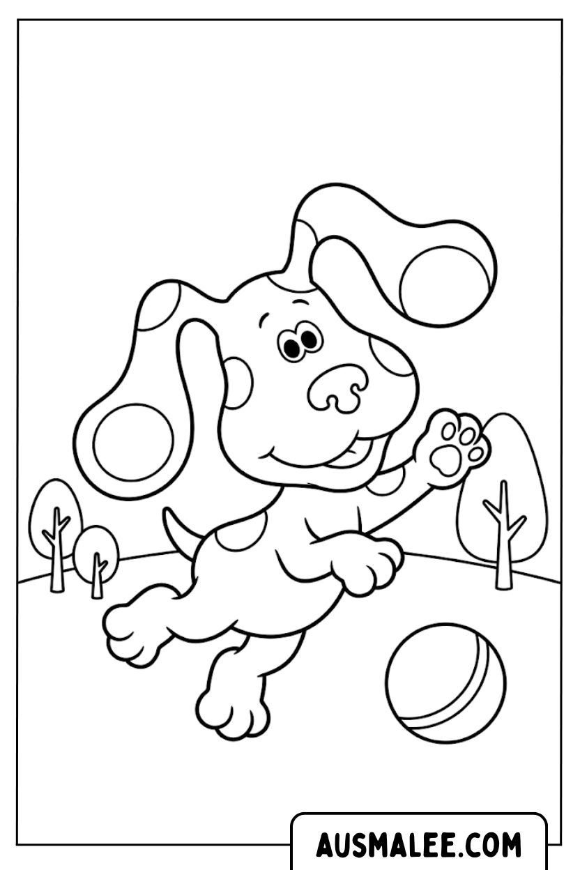 Blues Clues hond kleurplaten