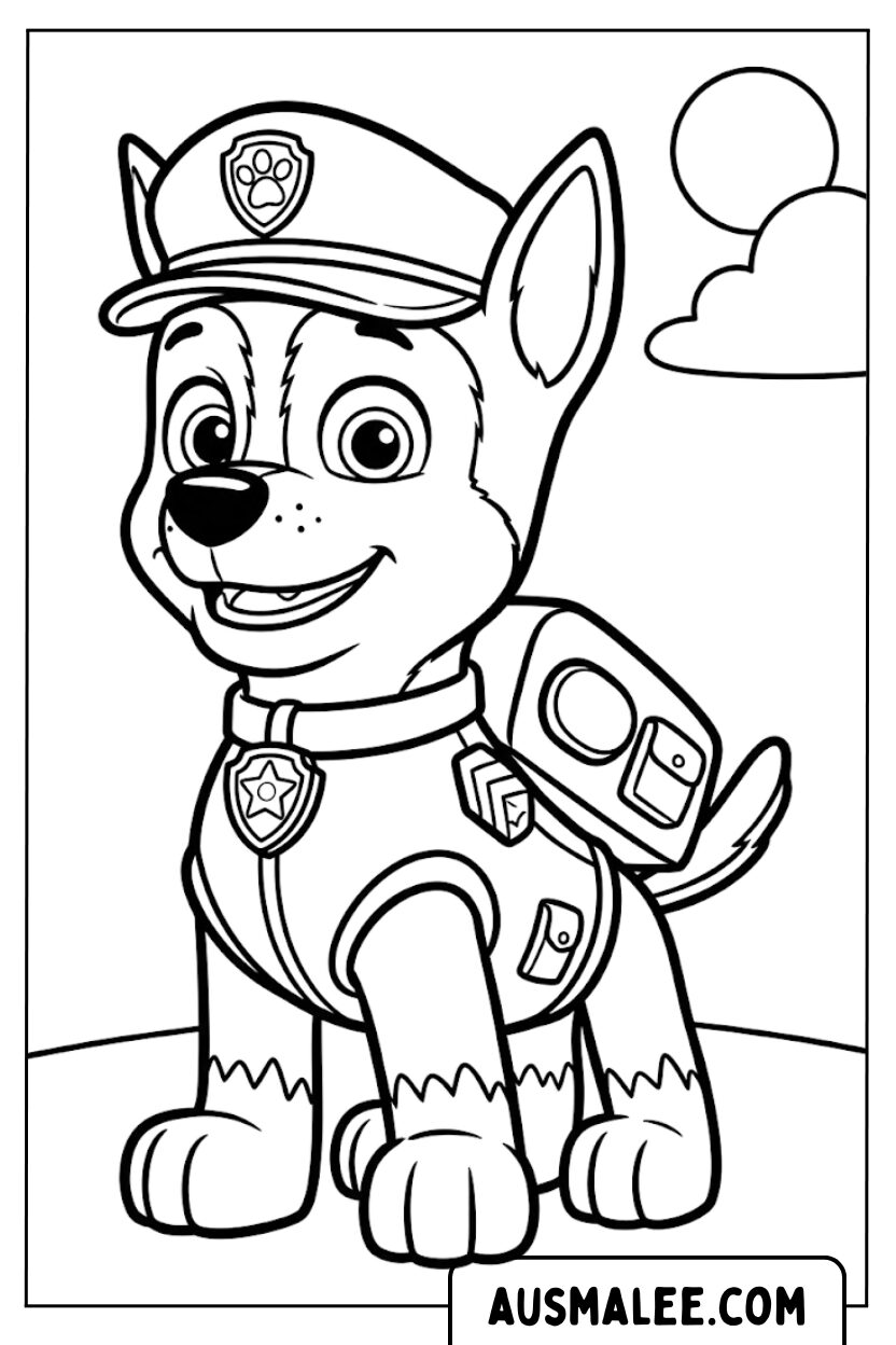 Chase Paw Patrol kleurplaten