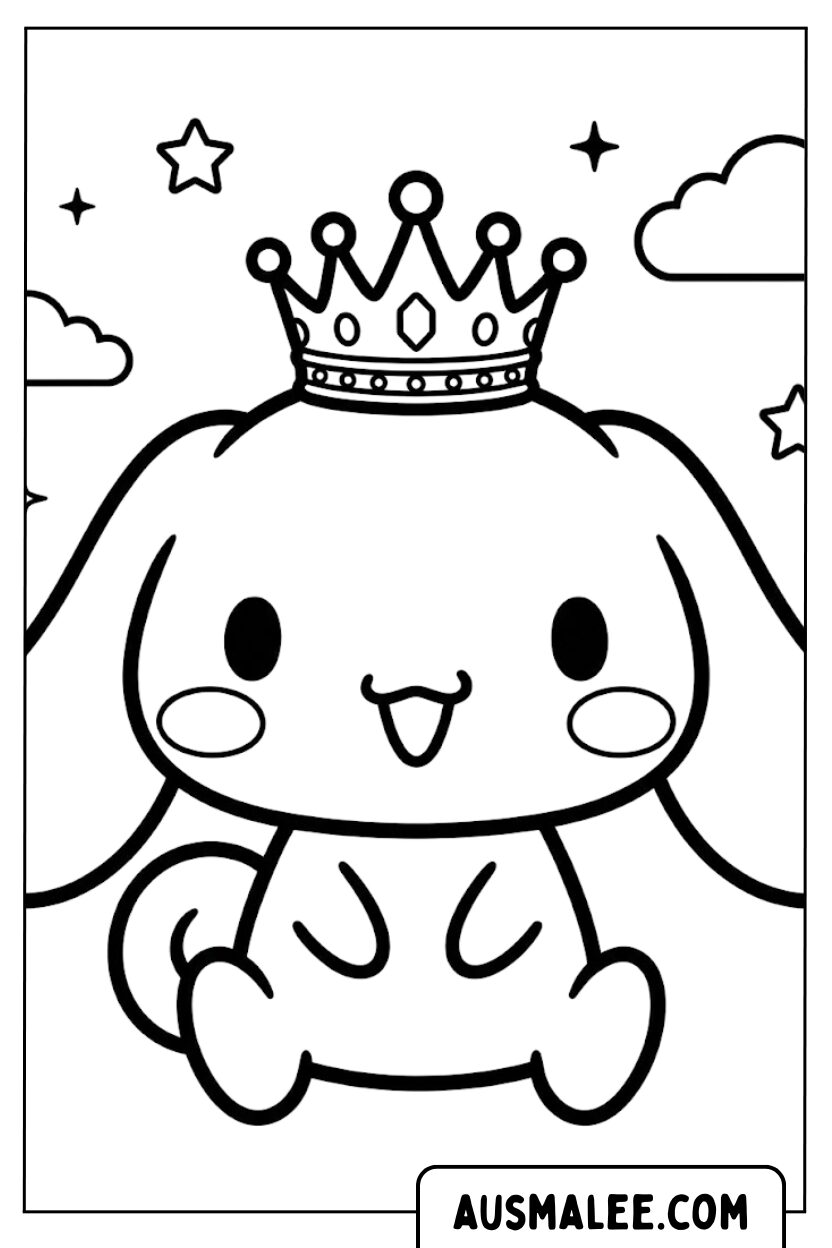 Ausmalbilder Cinnamoroll Mit Krone