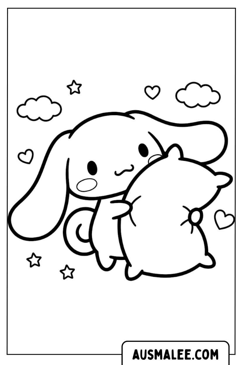 Ausmalbilder Cinnamoroll Mit Kuschelkissen
