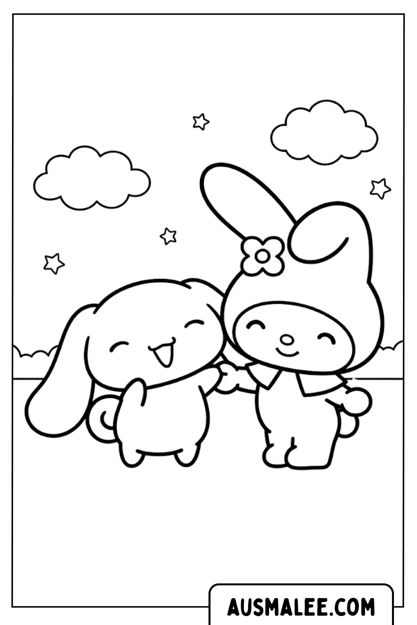 Ausmalbilder Cinnamoroll Und My Melody