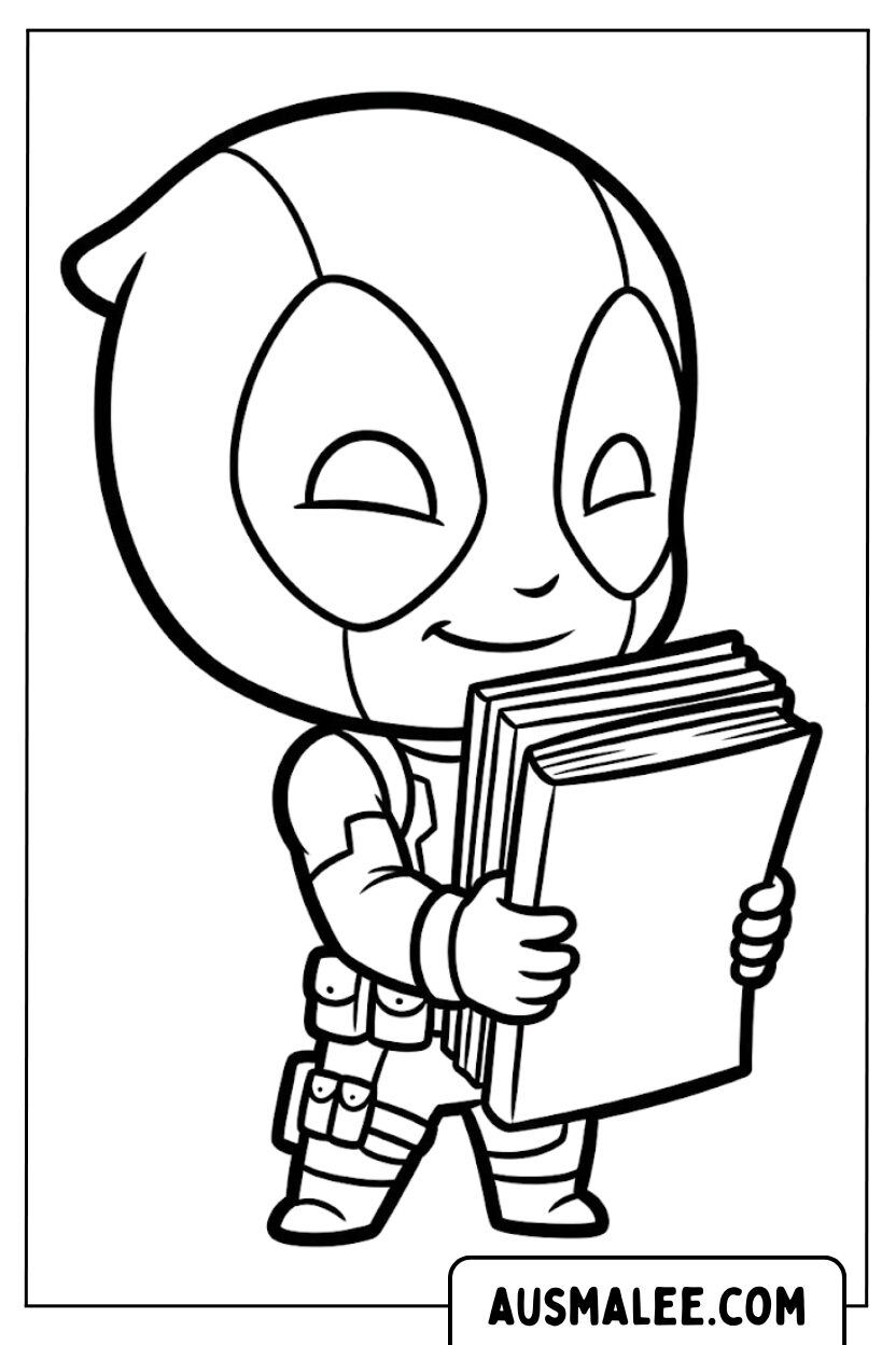 Deadpool kleurplaten boeken school
