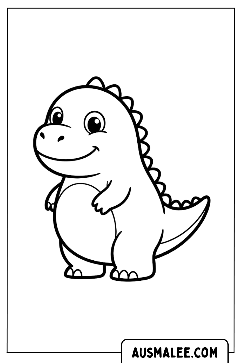 Coloriages bébé dinosaure