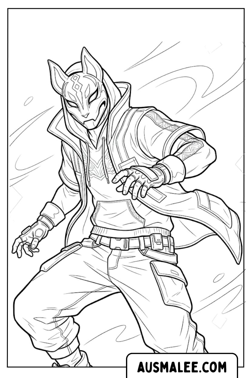 Fortnite Drift Skin kleurplaten