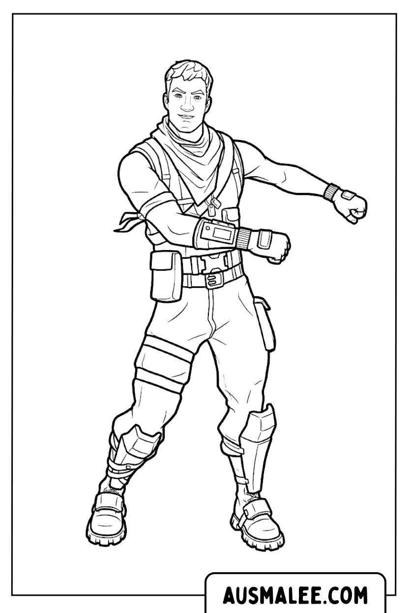 Fortnite Dansende Emote Kleurplaten