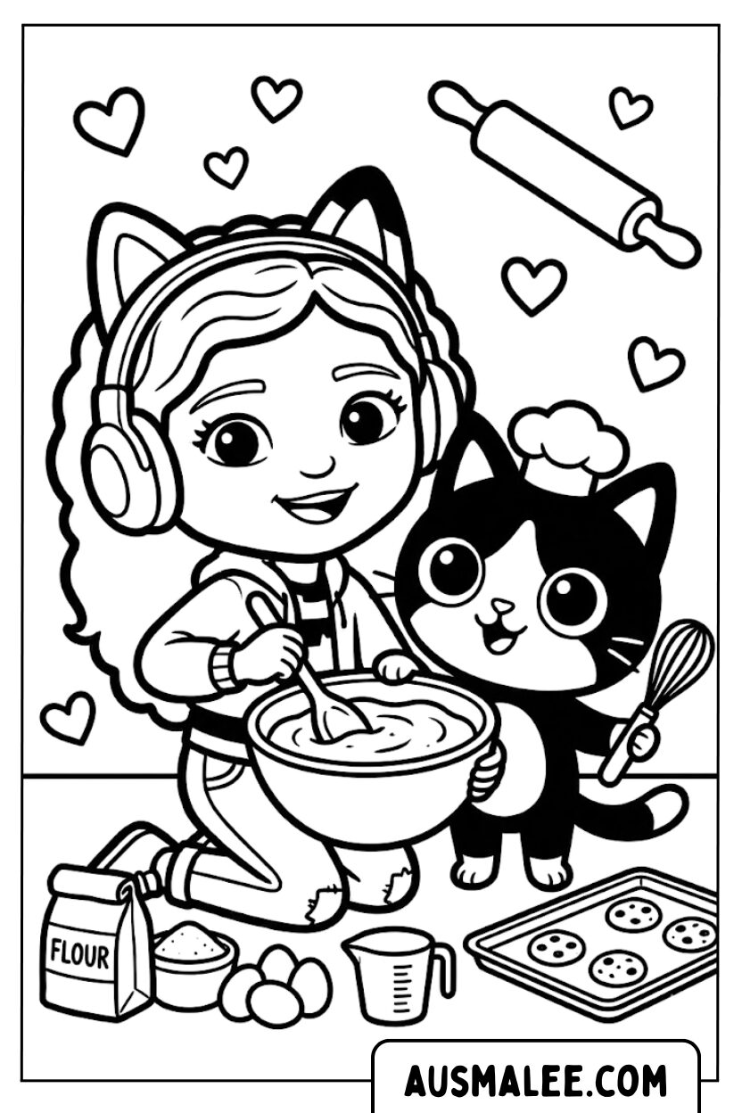 Coloriages Gabby Cat Cuisson