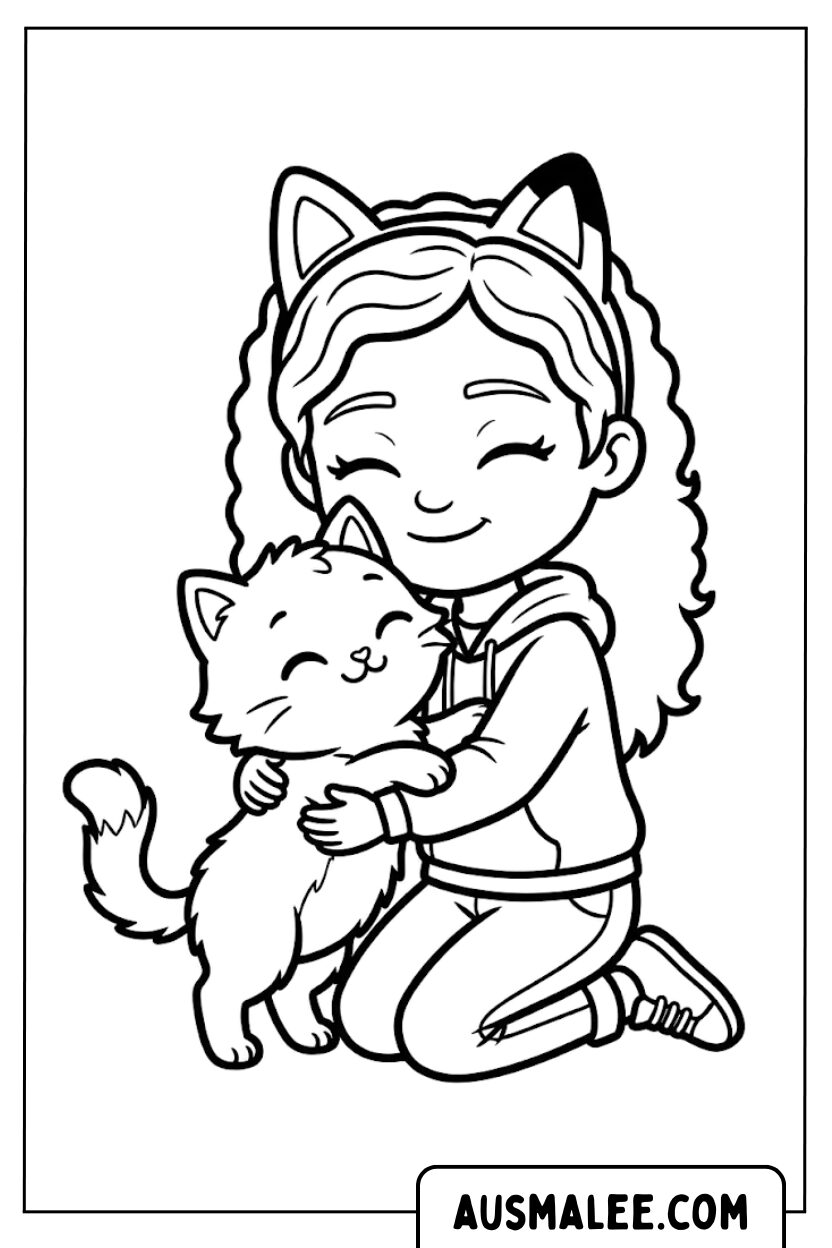 Coloriages Gabby Cat câlins
