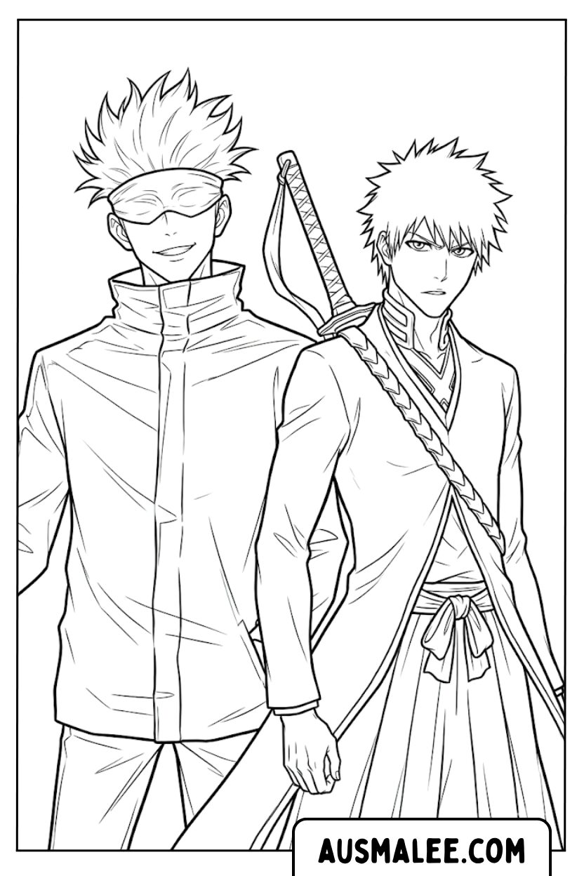 Gojo Ichigo Bleach kleurplaten