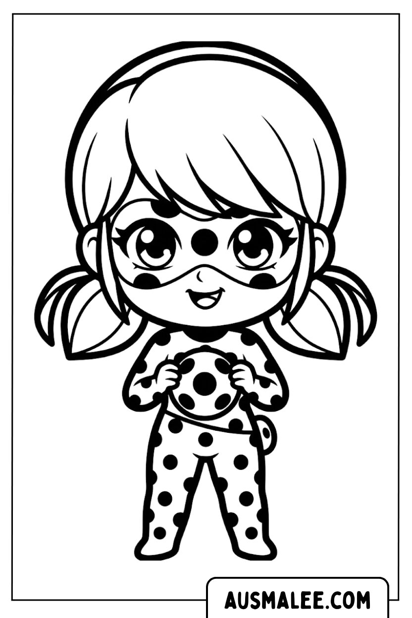 Ausmalbilder Ladybug Chibi Jojo