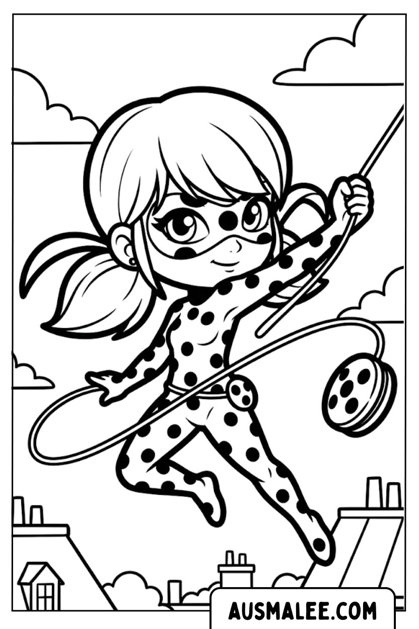 Ausmalbilder Ladybug Jojo Action
