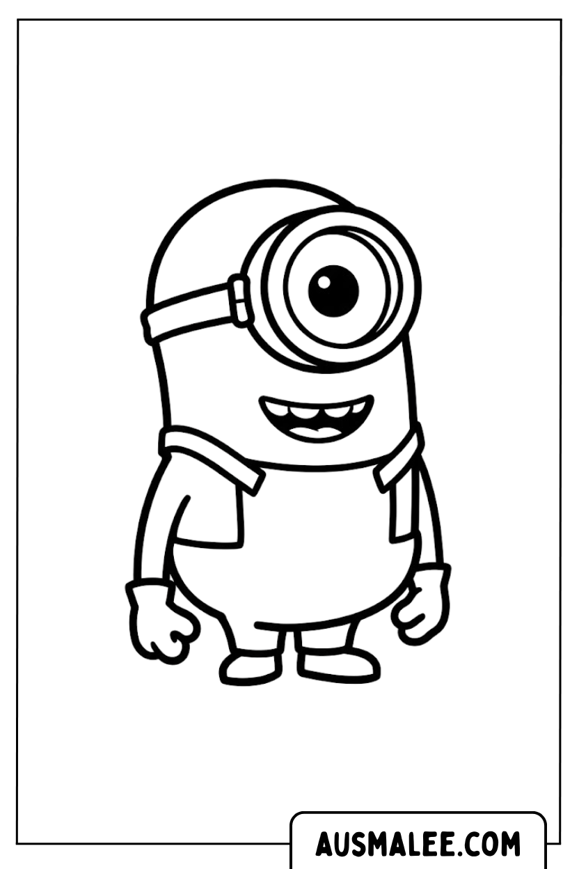 Coloriage Minion Facile