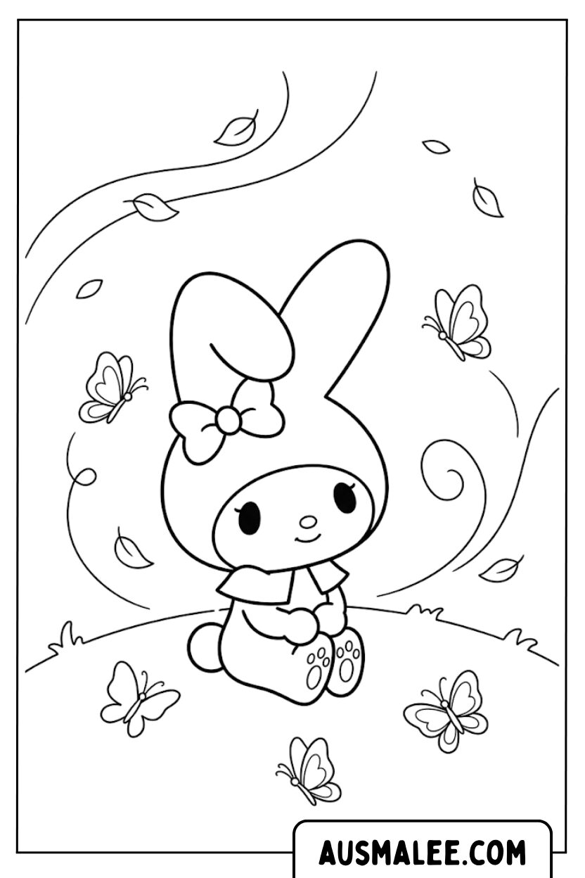 Coloriages Papillons My Melody