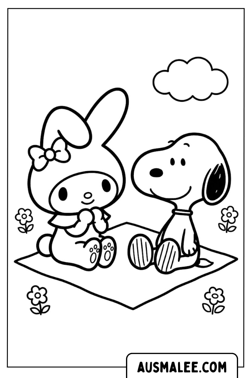 Coloriages Ma Melody Snoopy