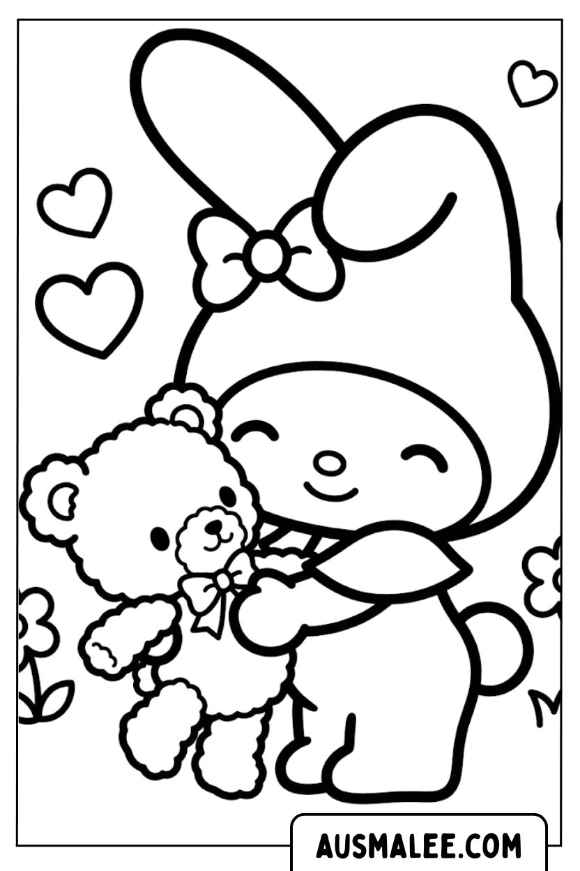 Coloriages Mon ours en peluche Melody