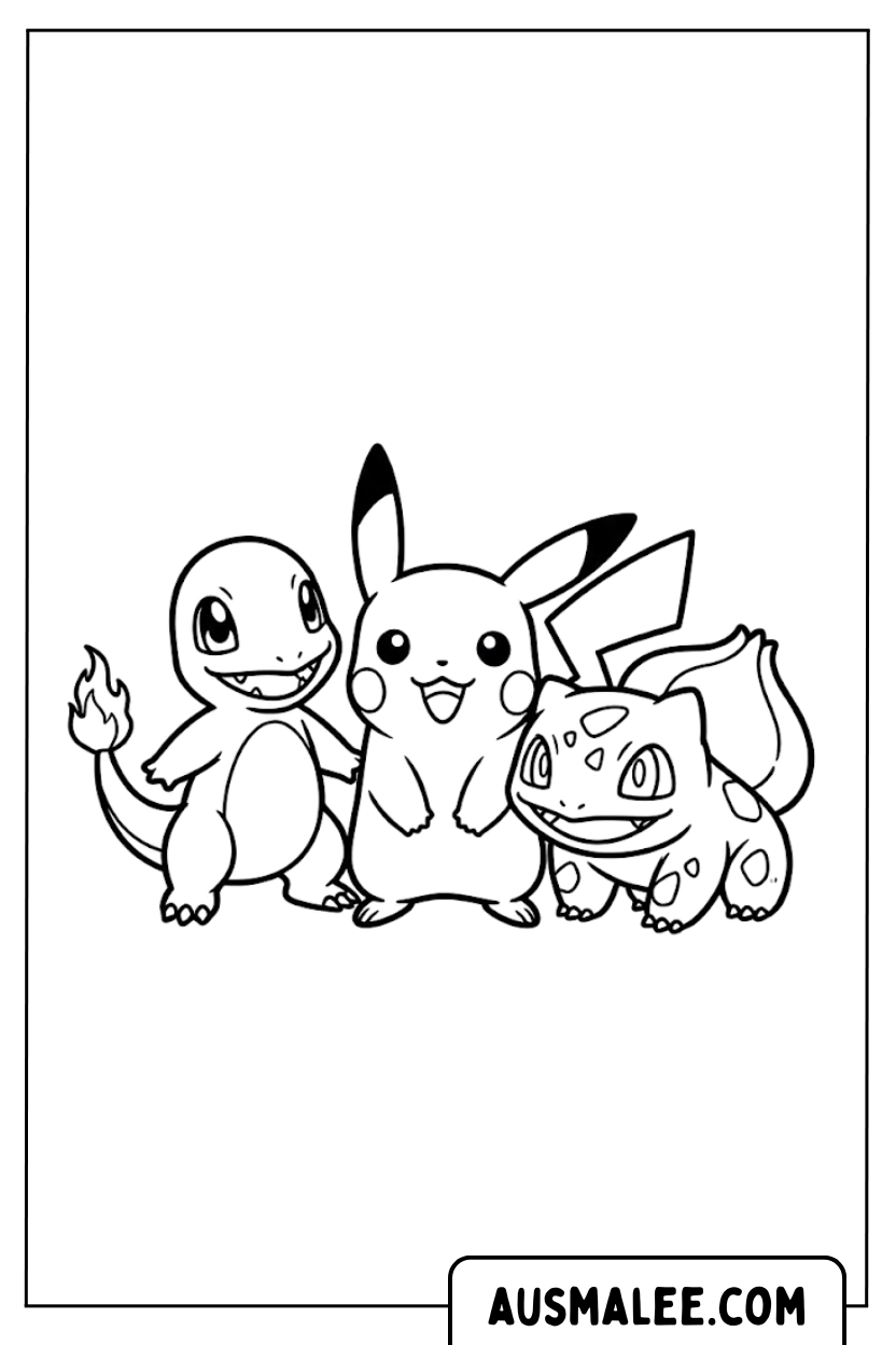 Ausmalbilder Pokemon Freunde