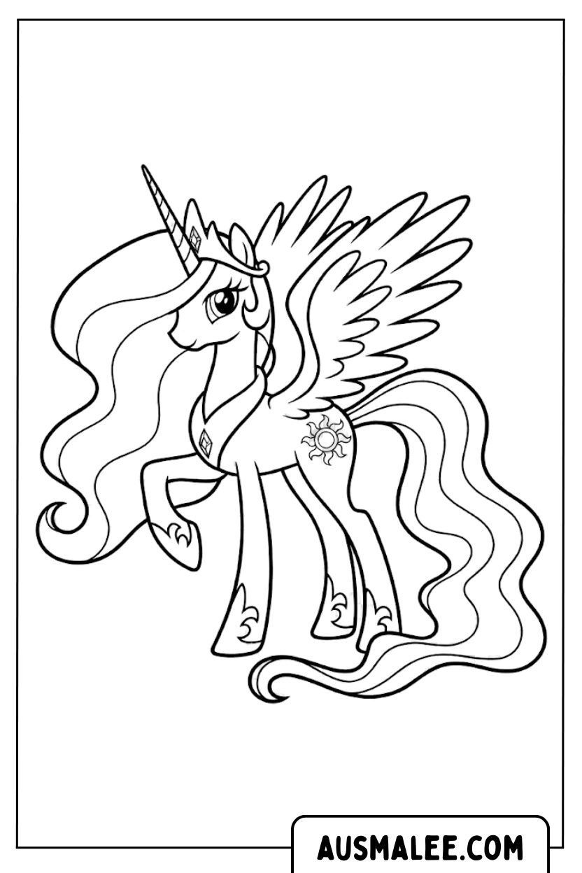 Princess Celestia coloring pages