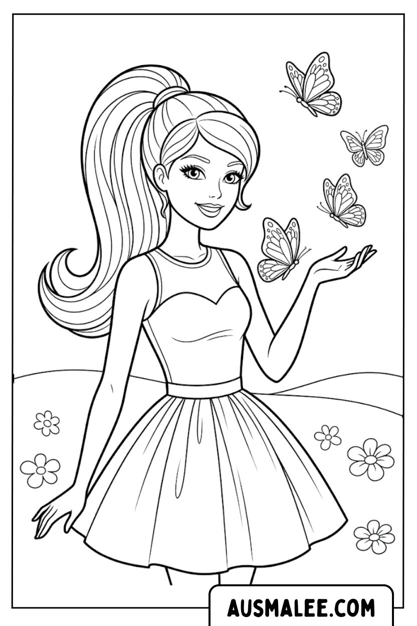Prinsessenvlinder kleurplaten