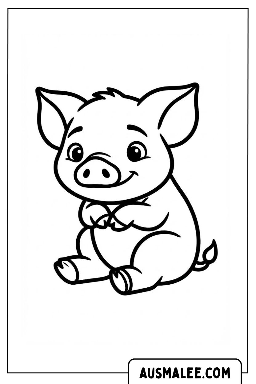 Pua piggy coloring pages