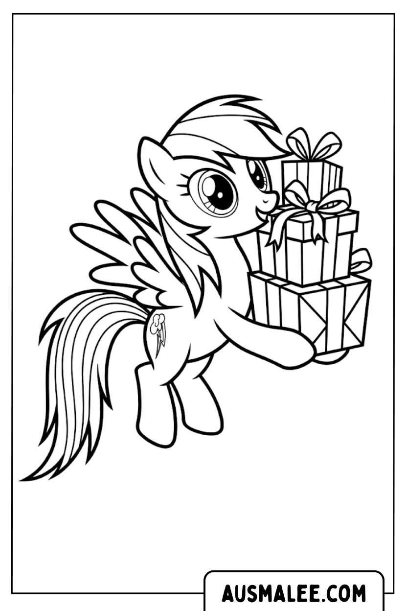 Coloring pages Rainbow Dash gifts