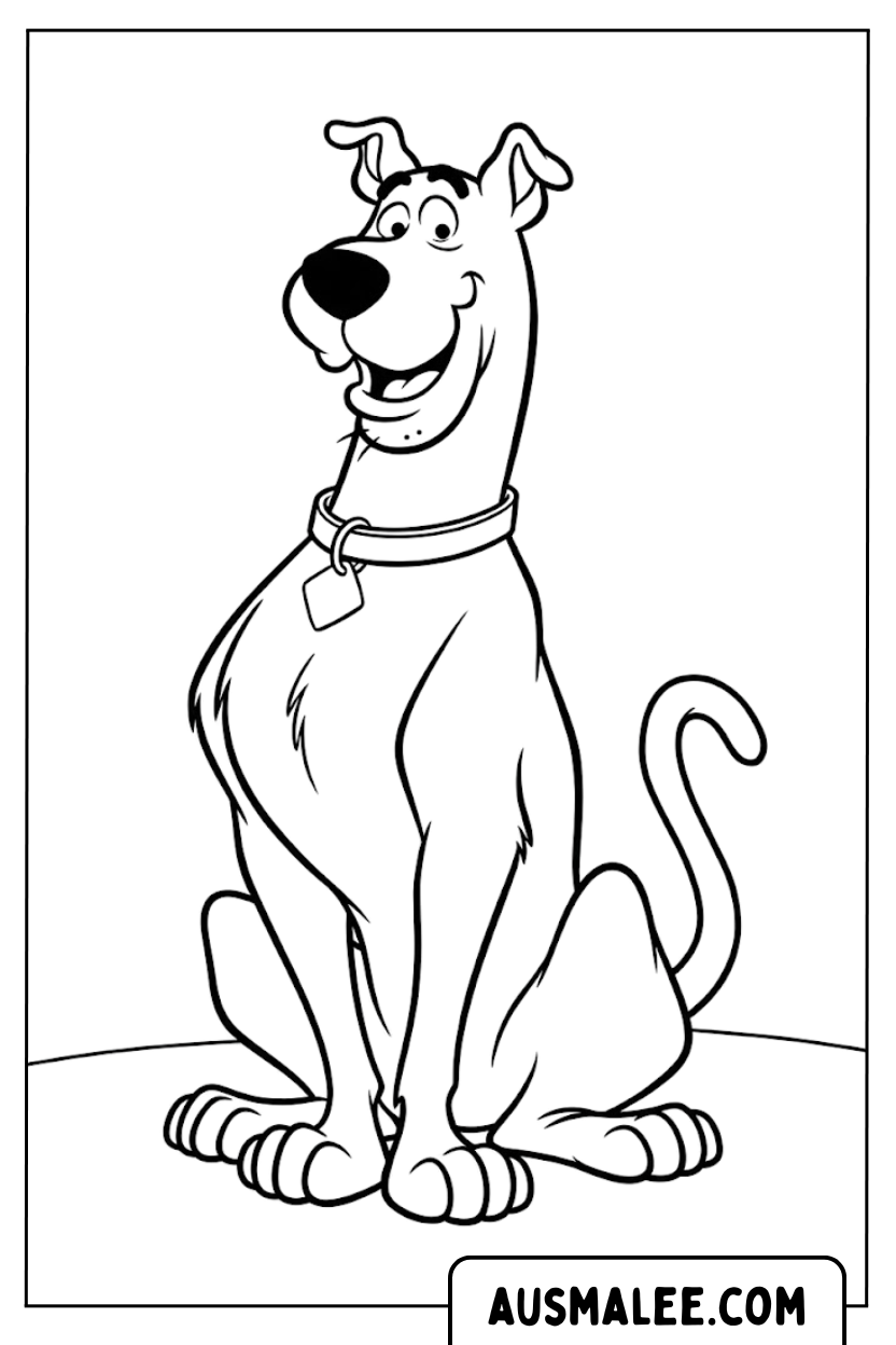 Scooby Doo zittende kleurplaten