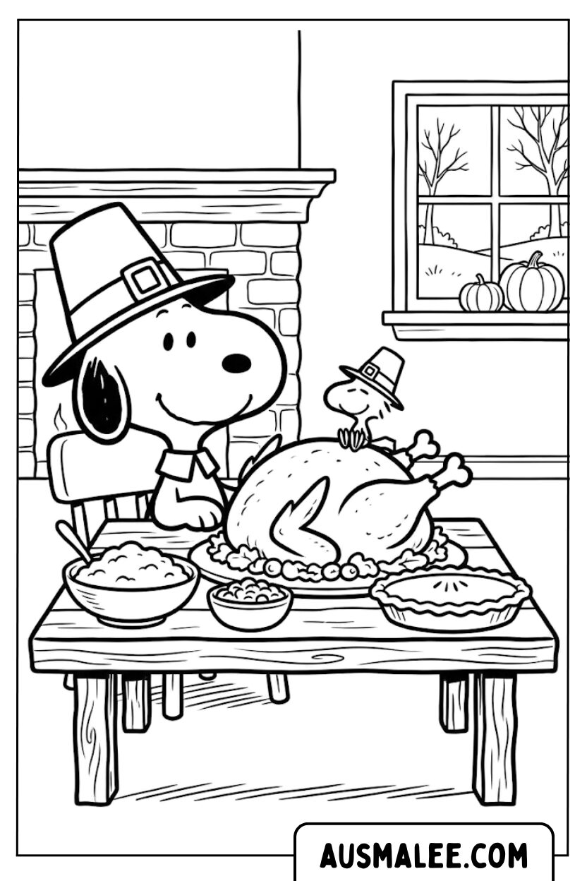 Coloriages Snoopy Woodstock Turquie