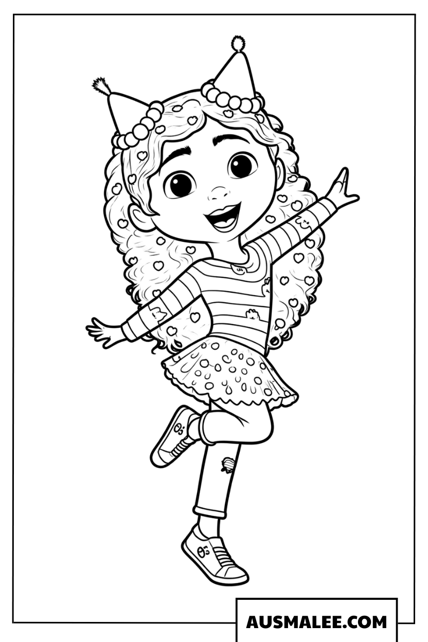 Coloriage Gabby qui danse