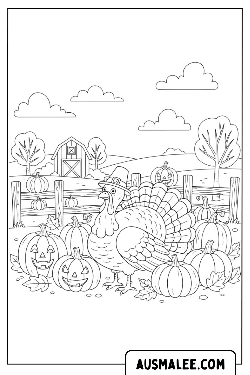 Coloriages : Ferme de dinde