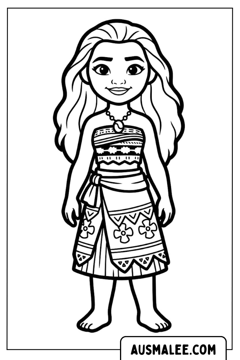 Coloring pages Moana Brave