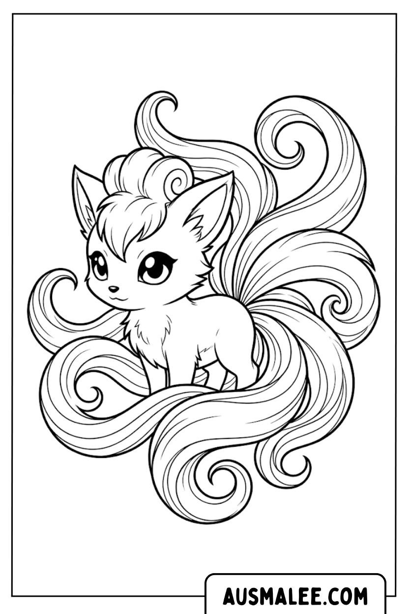 Ausmalbilder Vulpix Niedlich