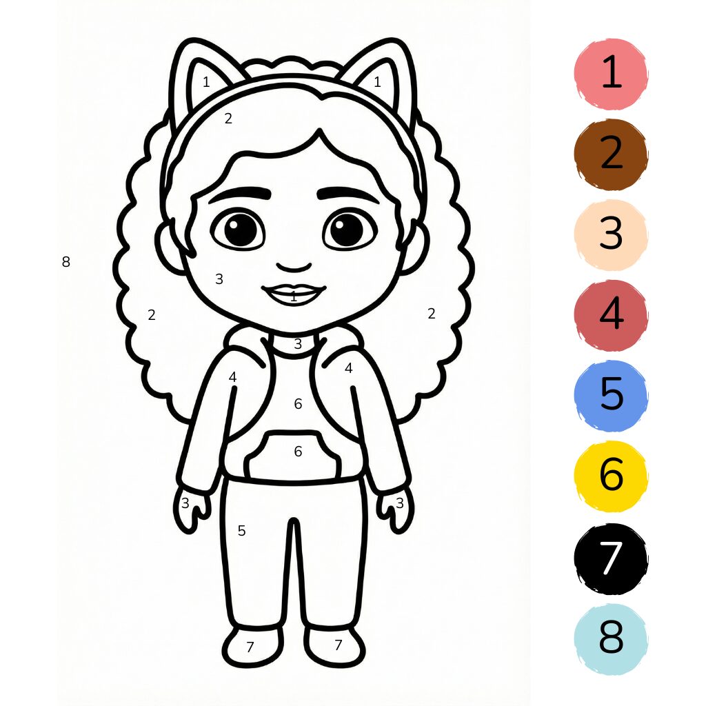 Chat Gabby à colorier