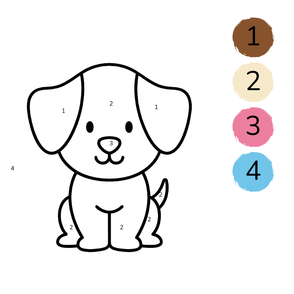 Hond om in te kleuren