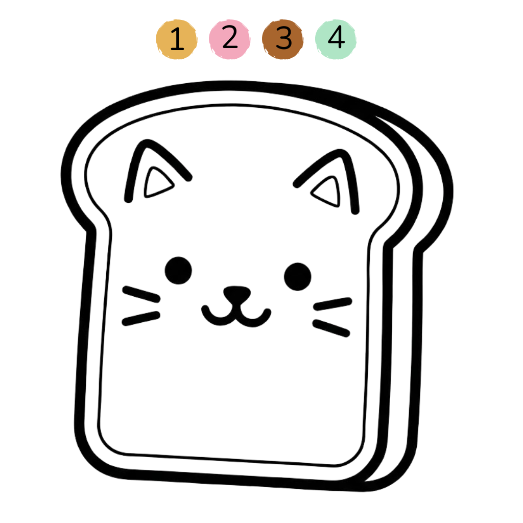 Nourriture kawaii à colorier