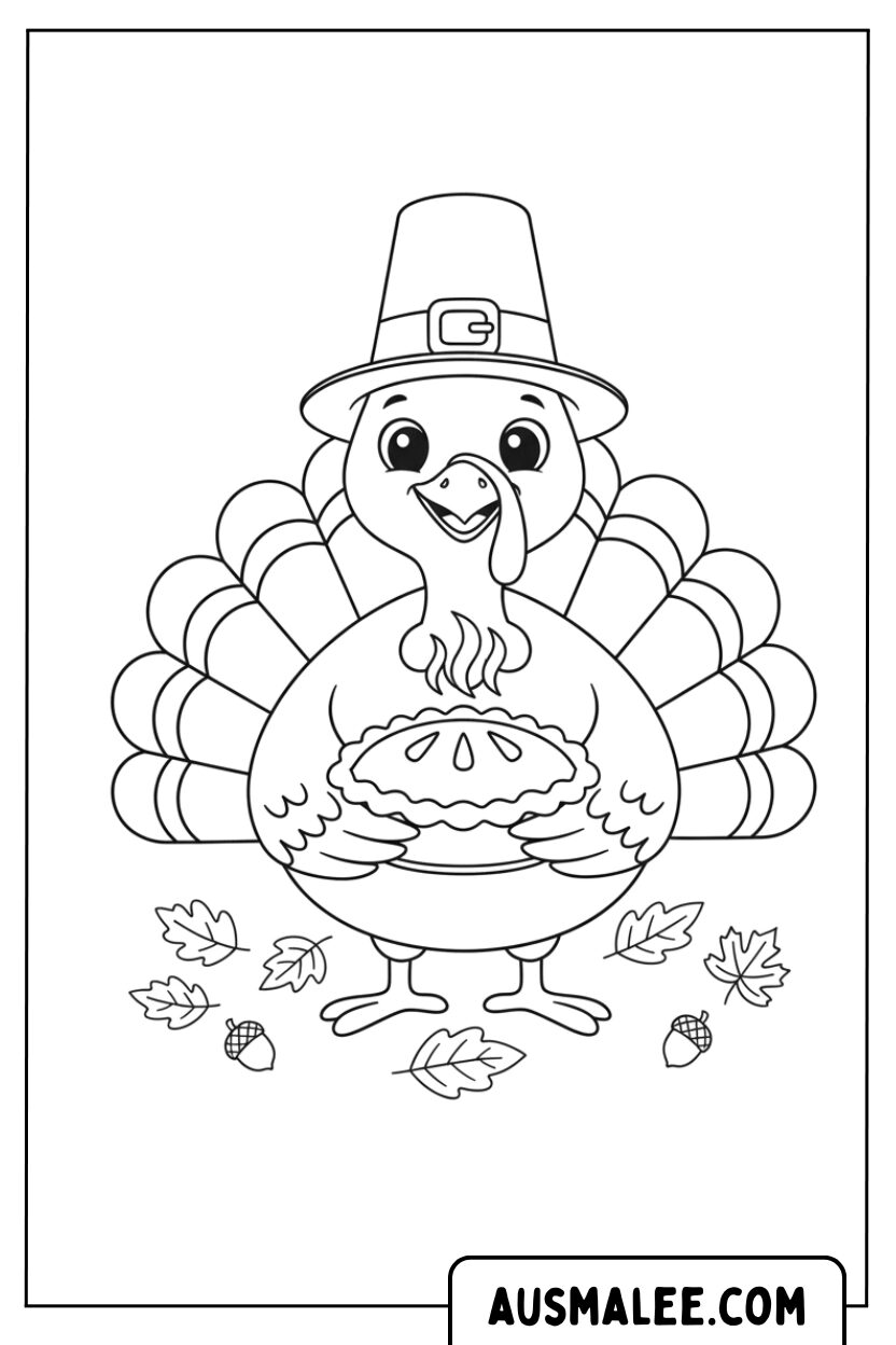 Coloriages gâteau à la dinde pour bébé