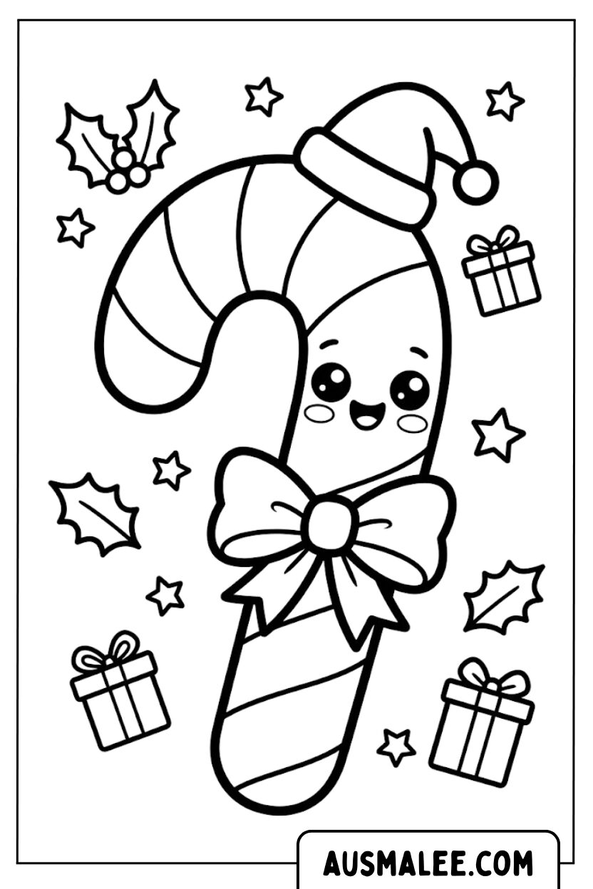 Coloriages de Noël en canne à sucre