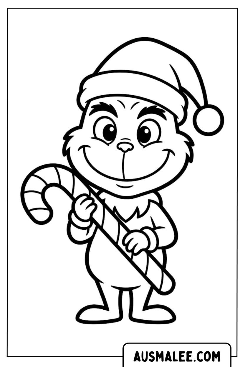 Chibi Grinch Snoepgoed Kleurplaten