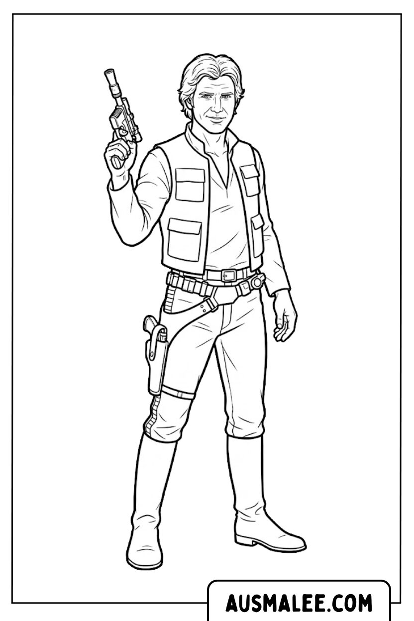 Han Solo Blaster kleurplaten