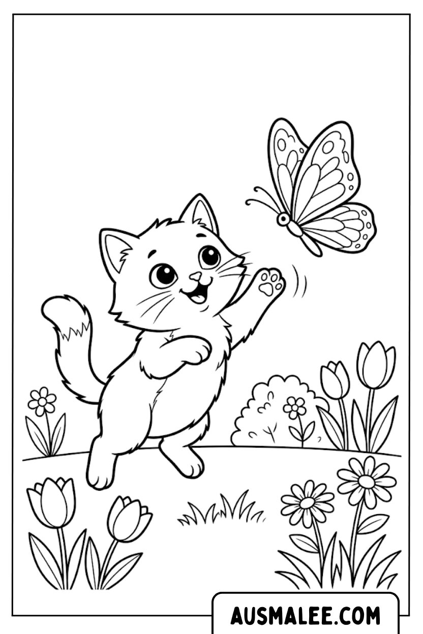 Kattenvlinder kleurplaten