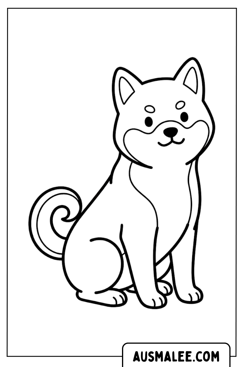 Shiba Inu hond kleurplaten
