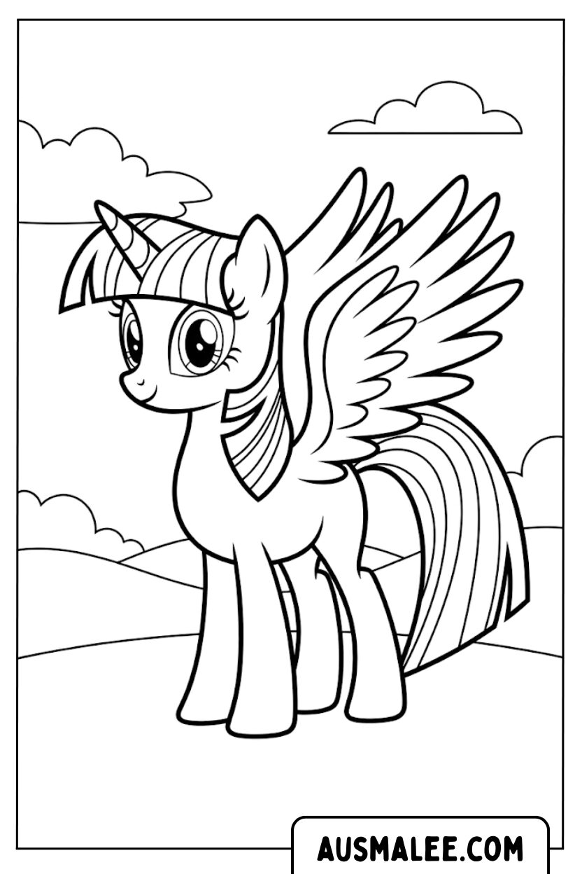 Coloring Pages Twilight Sparkle Winged