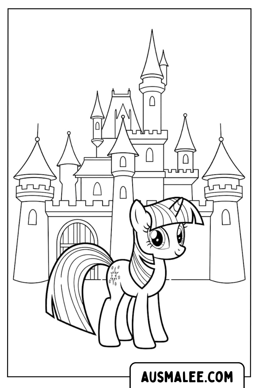 Coloring pages Twilight Sparkle Castle