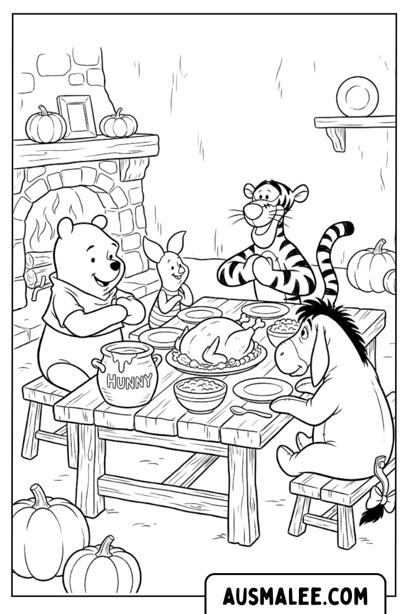 Coloriages Festival des amis de Winnie l'ourson