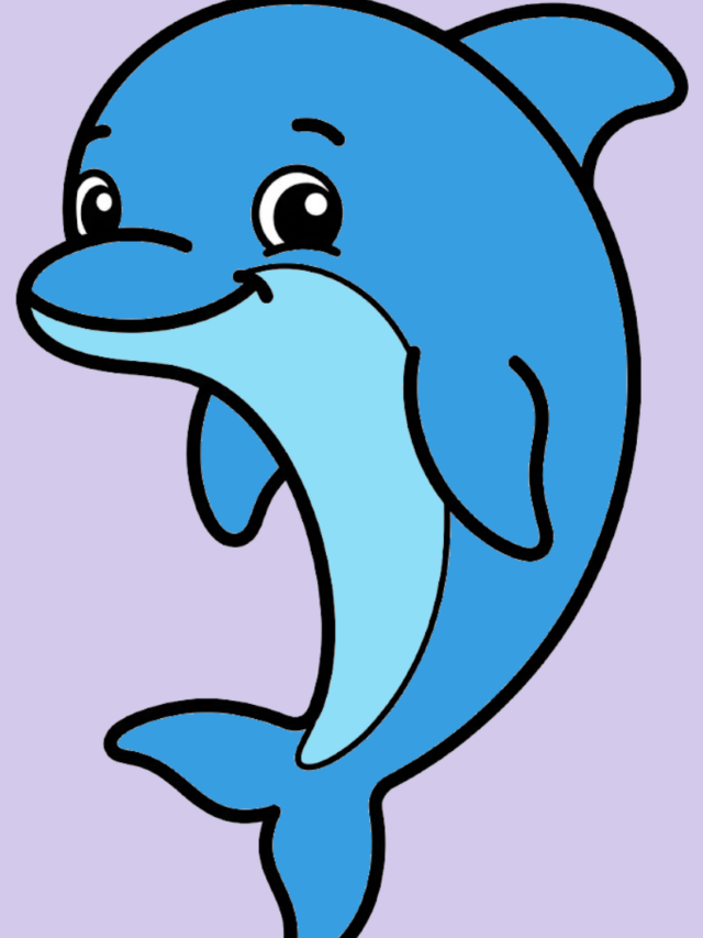 Ausmalbild Delfin