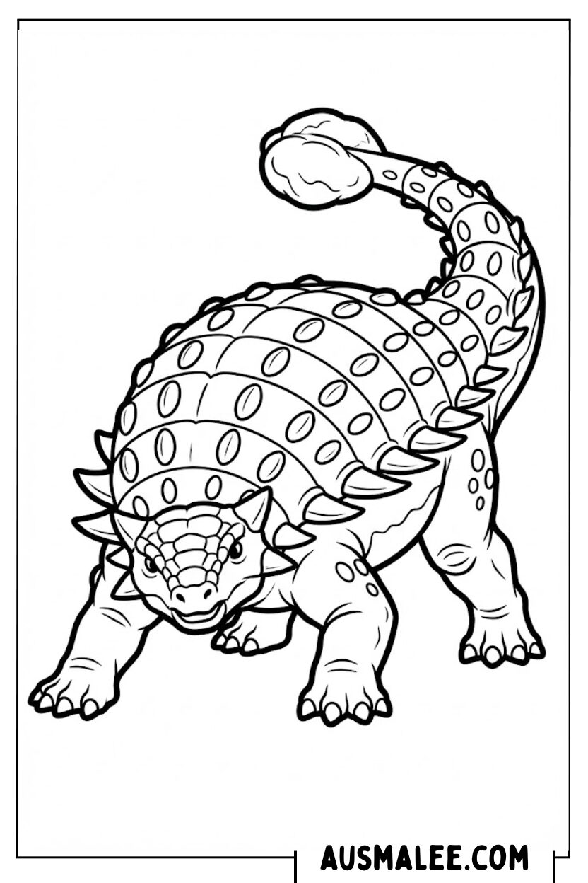 Ankylosaurus tank kleurplaten