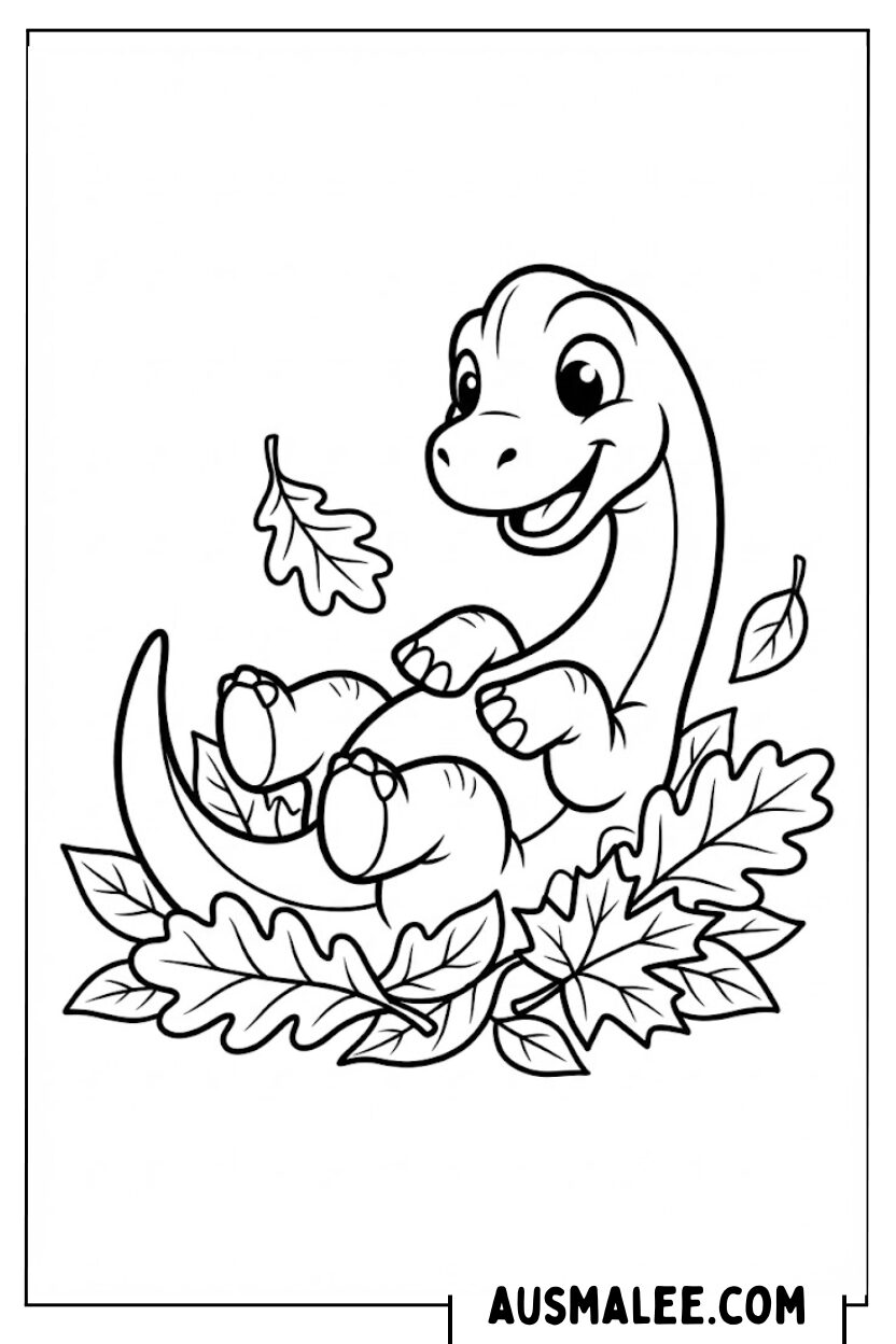 Baby Brachiosaurus Bladeren Kleurplaten