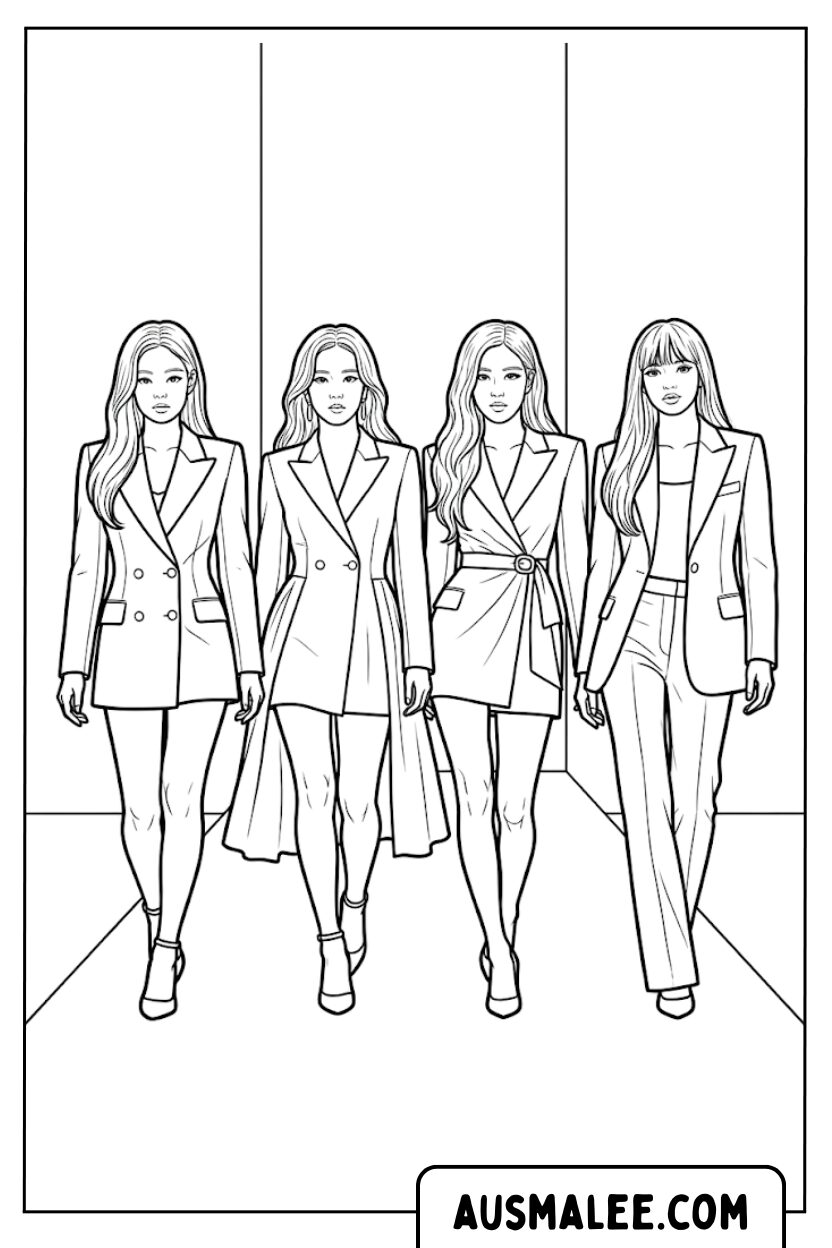 Coloriages du défilé du groupe Blackpink