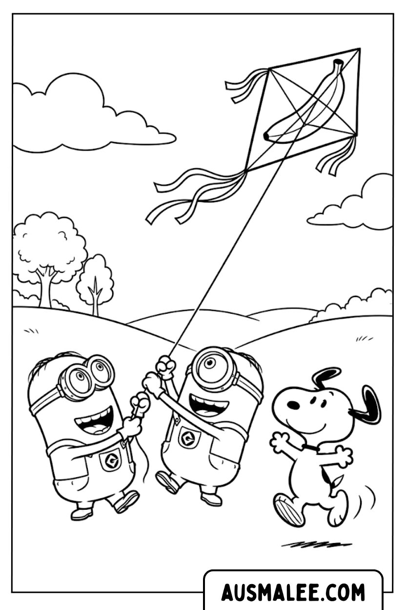 Coloriages Minions avec des dragons