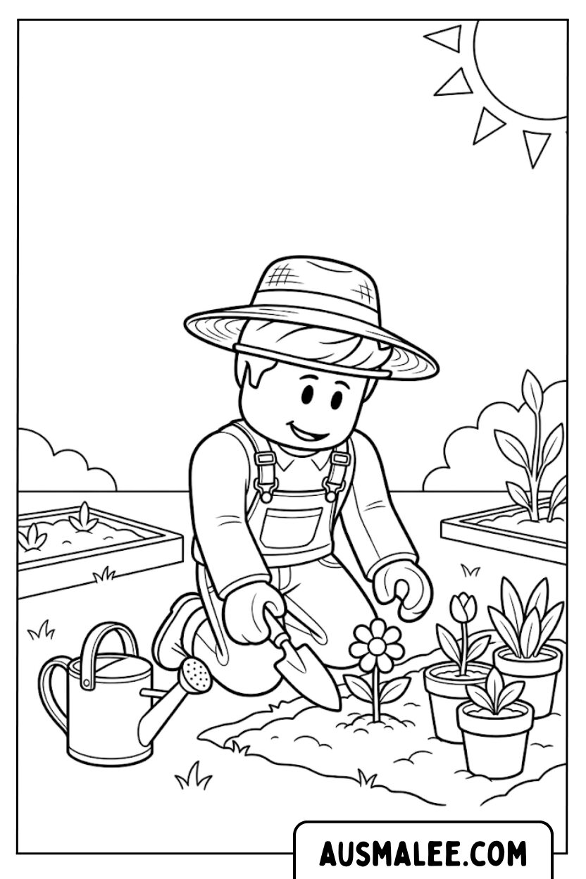 Coloriages de plantation de Roblox Gartner