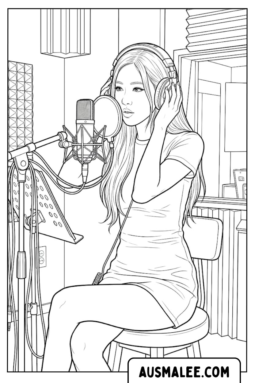 Pages de coloriage de roses du studio Blackpink