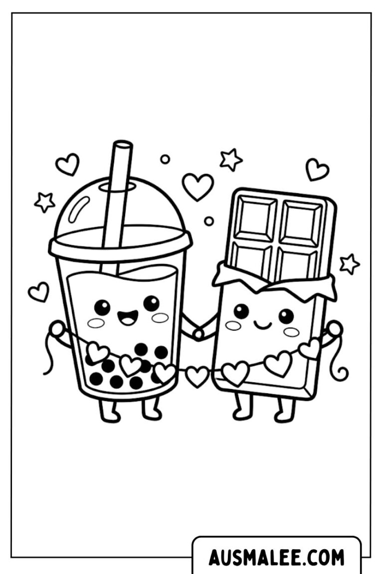 20 süße Bubble Tea Ausmalbilder zum kostenlosen Ausdrucken